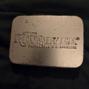Silver Refillable Oil Lighter Tin